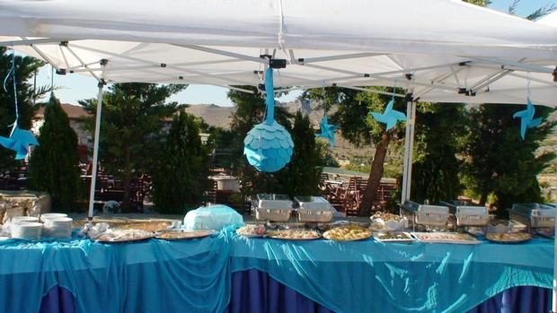 sea blue beach baby shower party ideas via babyshowerideas4u.com