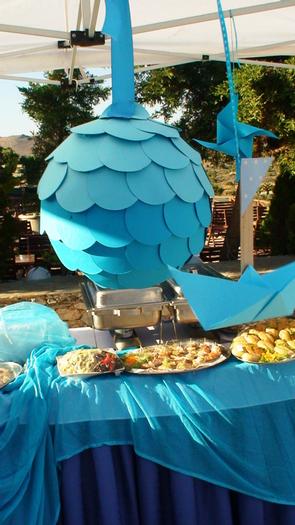 sea blue beach baby shower party ideas via babyshowerideas4u.com
