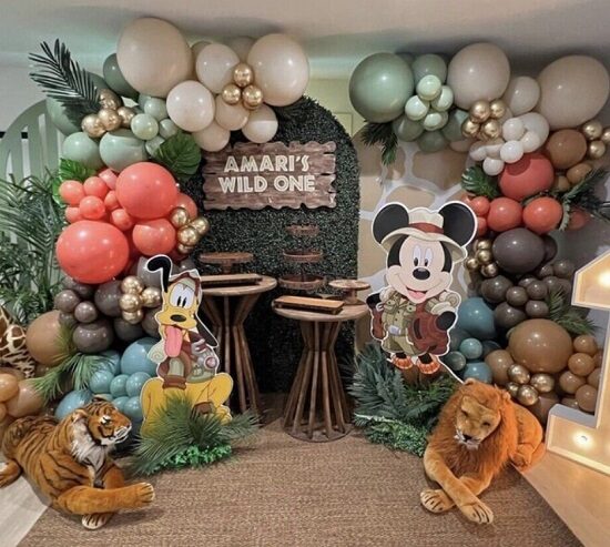 wild safari mickey mouse balloon garland