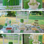 Green Pea Pod Dessert Table