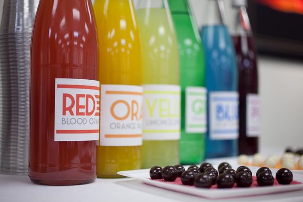Rainbow Art Baby Shower, rainbow drinks