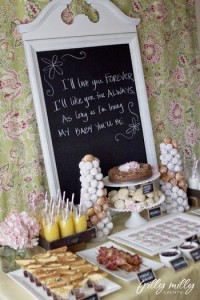 Farmhouse Baby shower food table