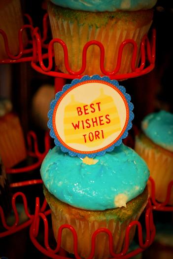 little sunshine baby shower decors, cupcake toppers