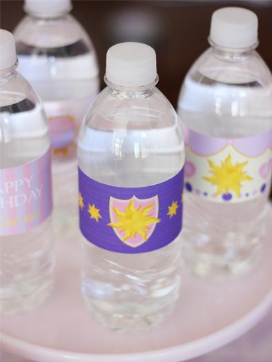 Princess Rapunzel Water Bottle Labels, Printable Princess water labels,  Tangled party water labels Instant download