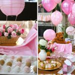 Pink and Gold Hot Air Balloon Baby Shower