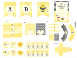 FREE Mommy-to-BEE Baby Shower Printable – Baby Shower Ideas 4U