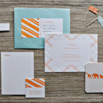Orange and Aqua Baby Shower