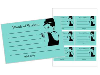http://www.magicalprintable.com/downloads/breakfast-at-tiffanys-words-of-wisdom-cards/