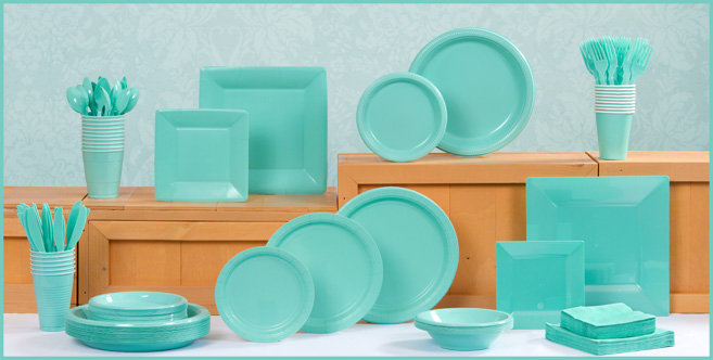 tiffany blue paper plates