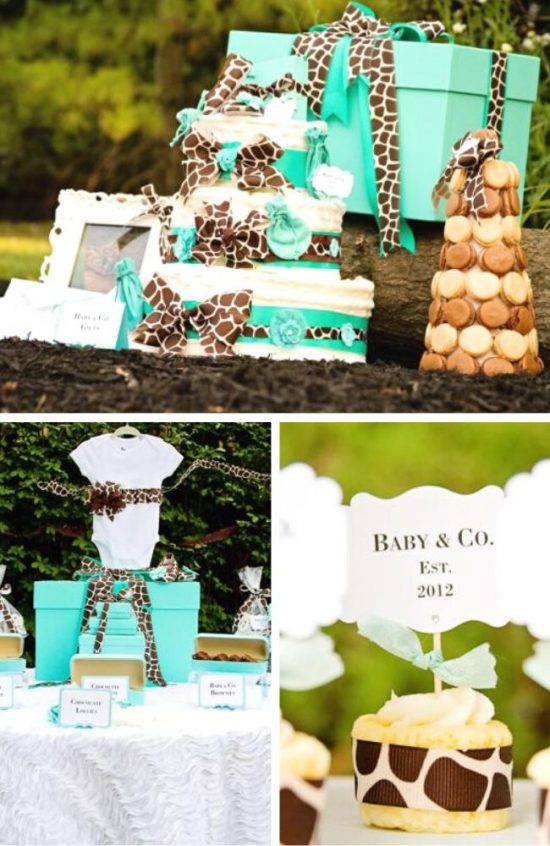 Leopard and Tiffany & Co Baby Shower