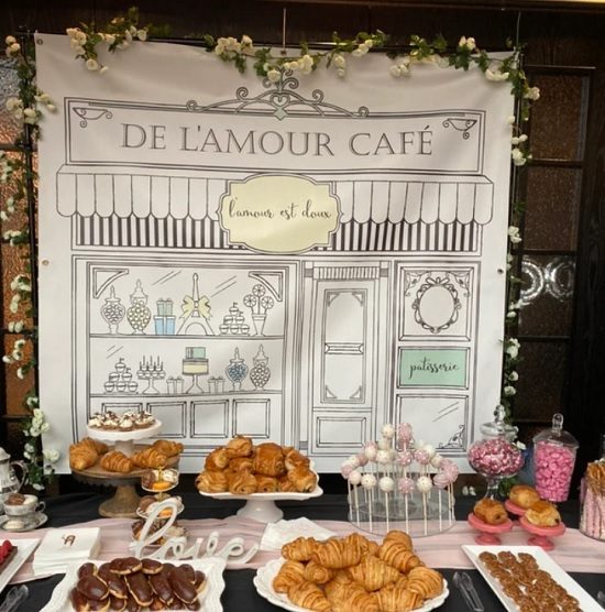 Paris Cafe backdrop poster printable