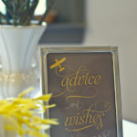 Yellow Grey Airplane Baby Shower