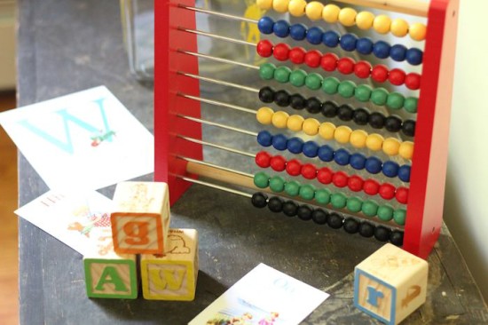 Alphabet Old Schoolhouse Themed Baby Shower educational items