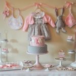 Beautiful Pink and Gray Baby Shower
