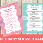 FREE Modern What’s in your Phone Baby Shower Printable