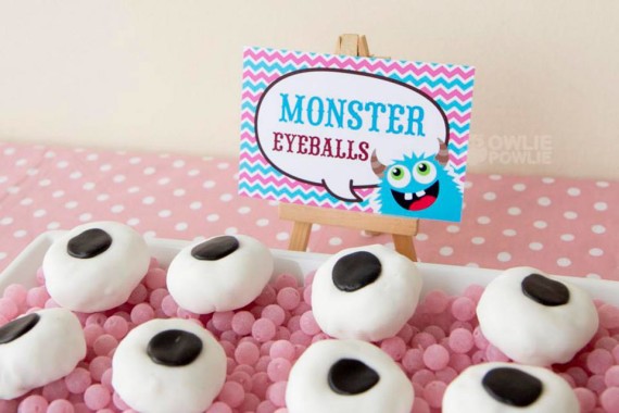 Girl MONSTER BASH BABY SHOWER monster eyeballs snacks
