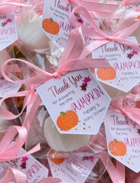 Pink Pumpkin Soap Favors