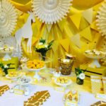Bright Yellow Giraffe Baby Shower