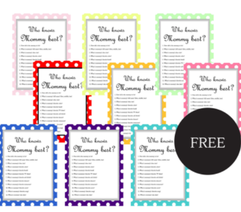 Free Baby Shower Game - Who knows Mommy Best