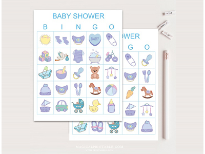 girl baby shower bingo cards baby boy