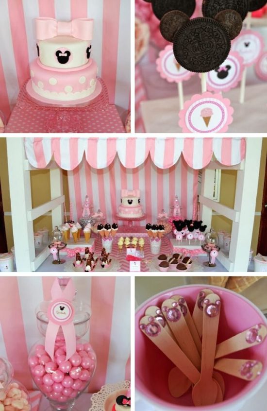 Pink Minnie Mouse and Ice Cream Party