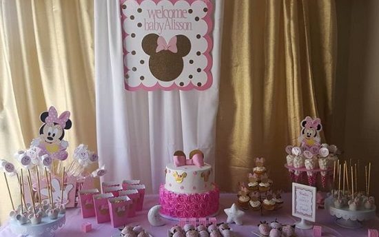 simple minnie mouse baby shower