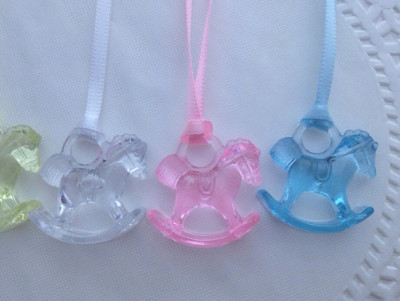 12 Rocking Horse Baby Shower Game Necklaces