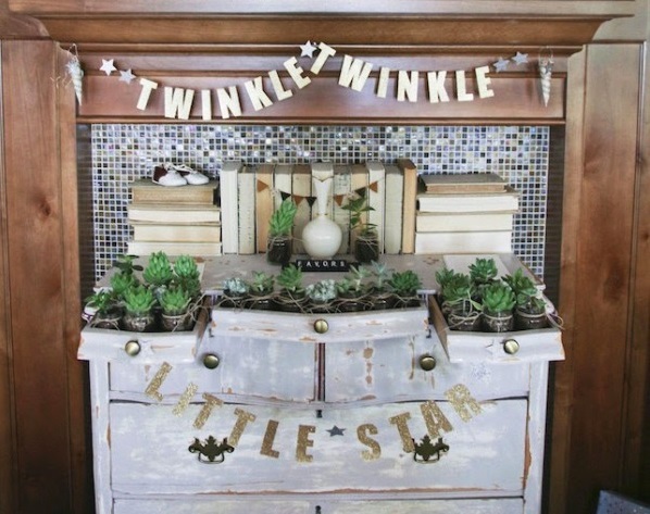 Vintage Twinkle Twinkle Little Star Baby Shower