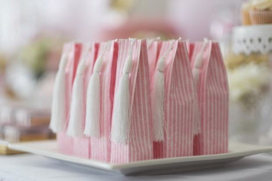 Pink and Gold Butterfly Baby Shower bags