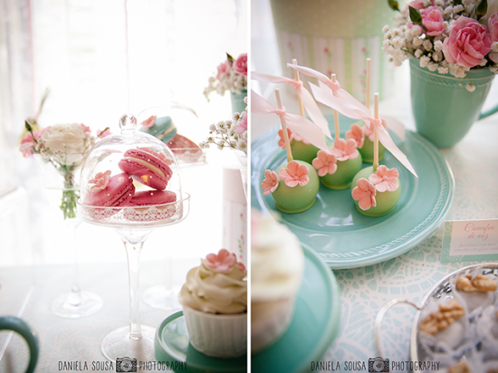 Vintage Pastel Baby Christening treats and sweets