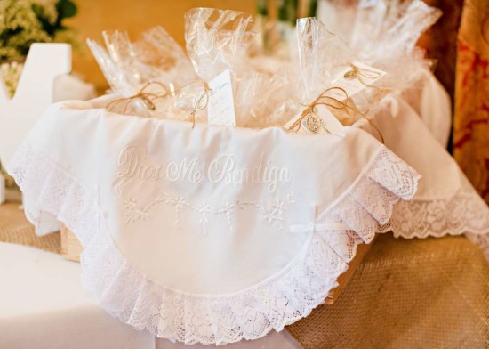Vintage White Baby Shower favors
