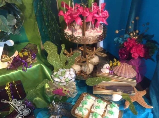 under the sea baby shower decorations for dessert table