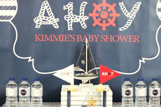 Ahoy! Nautical Themed Baby Shower amazing backdrops