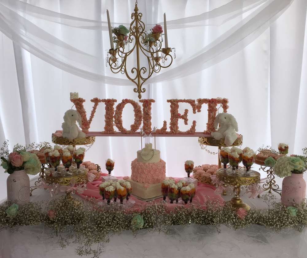 Elegant-Shabby-Chic-Baby-Shower-dessert-table