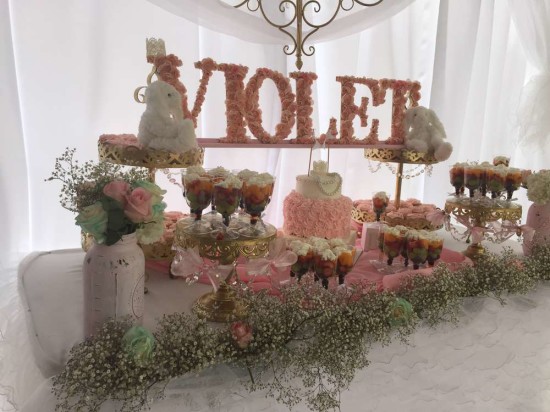 Elegant Shabby Chic Baby Shower desserts