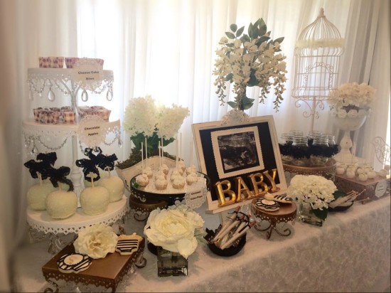 Elegant Shabby Chic Shower main table