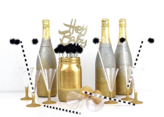 Glam Baby Shower drink station