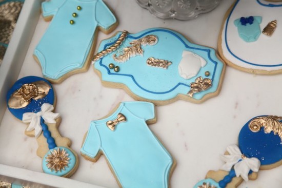 Royal Prince Baby Shower cookies for baby boy