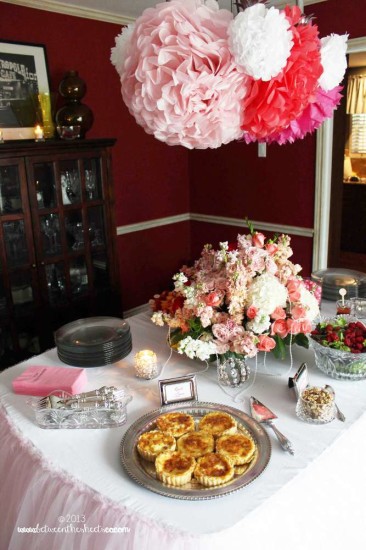 Tiffany Pink Baby Shower food table