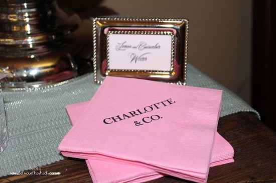 Tiffany Pink Baby Shower personalized napkins