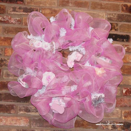 Tiffany Pink Baby Shower wreath