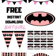 Free Batgirl baby shower Printable
