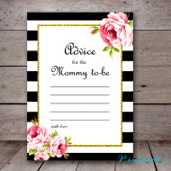 free printable advice for the mommy to be card, baby shower advice cards, babyshowerideas4u #babyshower