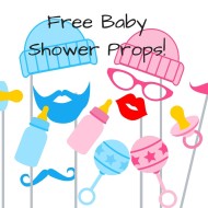 free baby shower photo booth props
