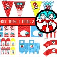Free Thing 1 Thing 2 baby shower printable