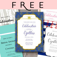 Free Editable baby shower Invitations