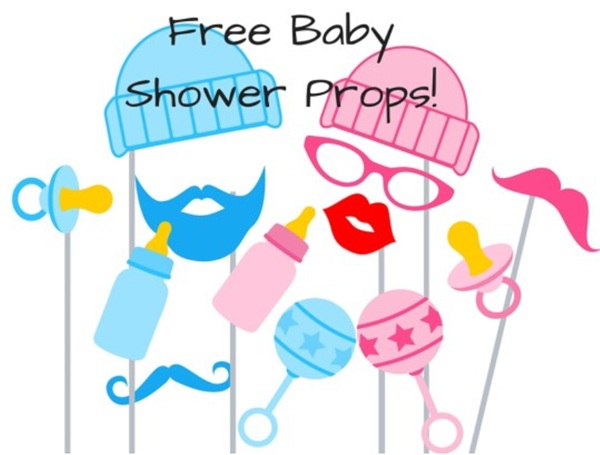 FREE Baby Shower Photo Booth Props – Pink & Blue Theme