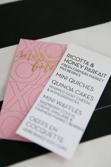 Sweet XOXO Baby Shower food menu