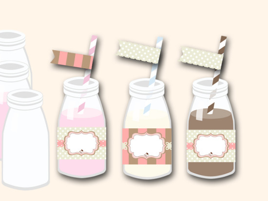 Free Download Pink Bottle Wrapper Template