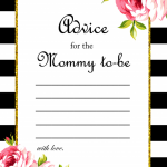 Free Mommy to be Advice Card